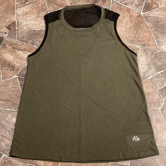 NWT Alpha Prime Mesh Back Tank in Dark Ivy & Black Sz L - Picture 2 of 12